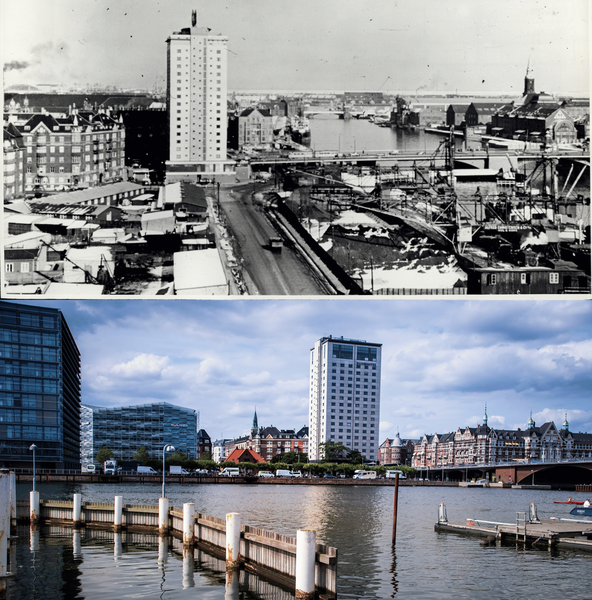 Hotel Europa in the 50s, Danhostel today